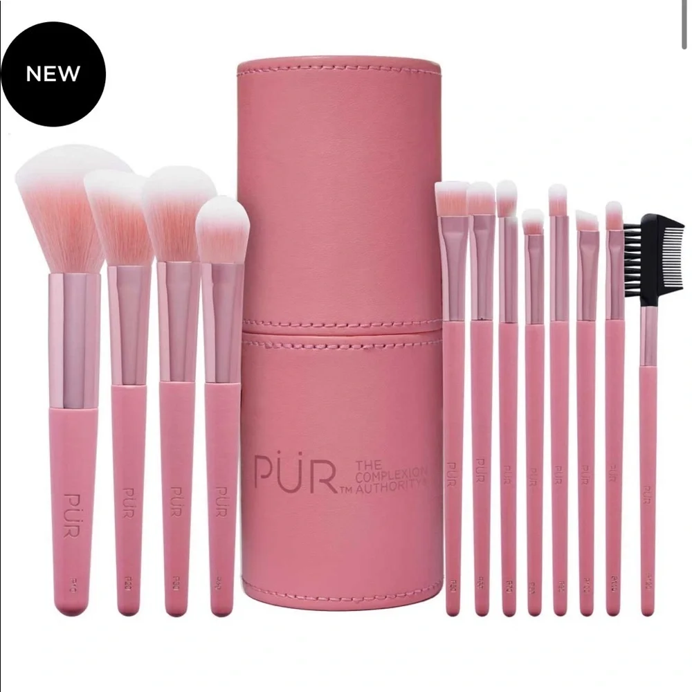 🌿 PÜR 12-Piece Cruelty-Free Brush Set w/ Holder